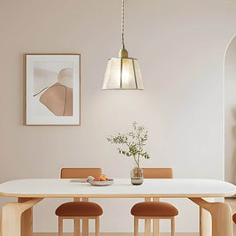 Polygonal Brass & Glass LED Pendant Light