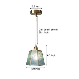 Polygonal Brass & Glass LED Pendant Light