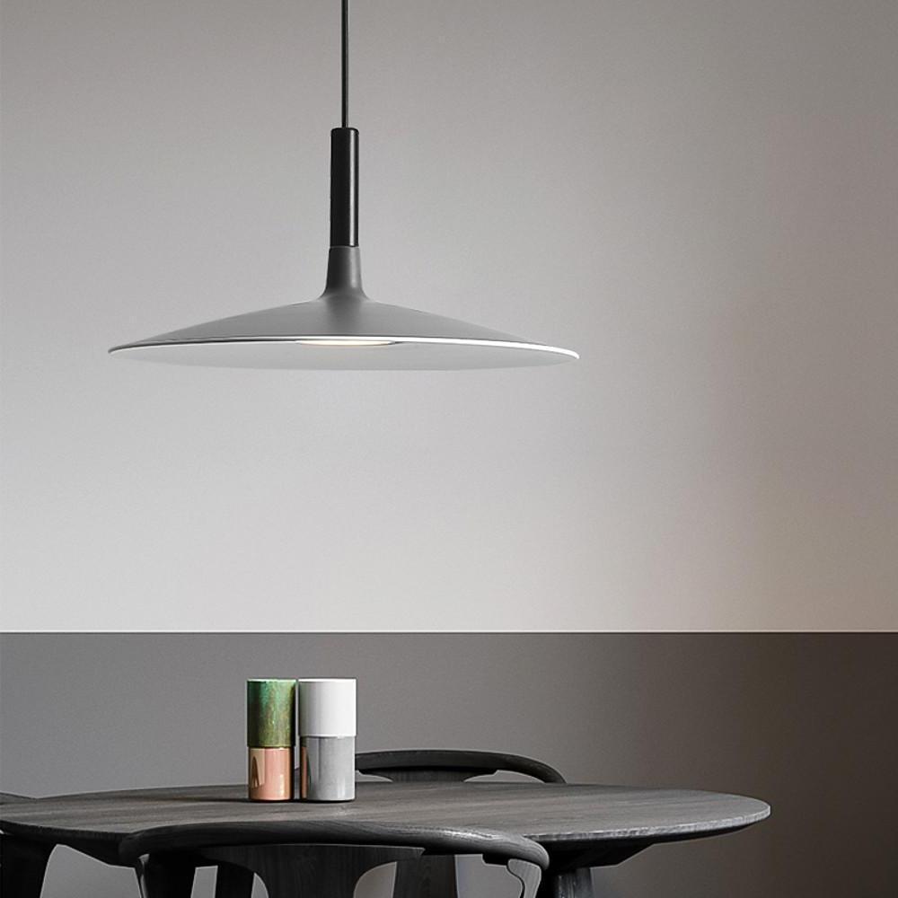 Flat Circular Pendant Light in 5 Colors
