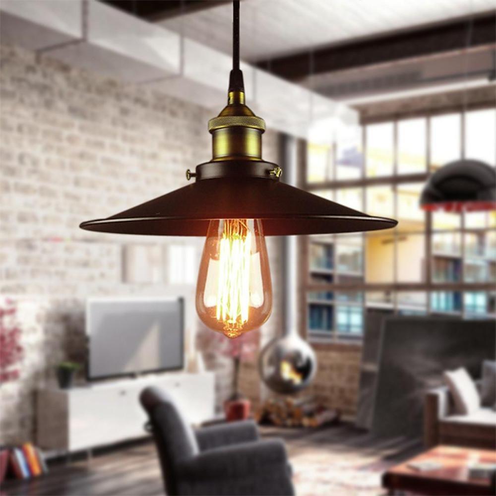 Adjustable Cone Pendant Light, Black or Gold