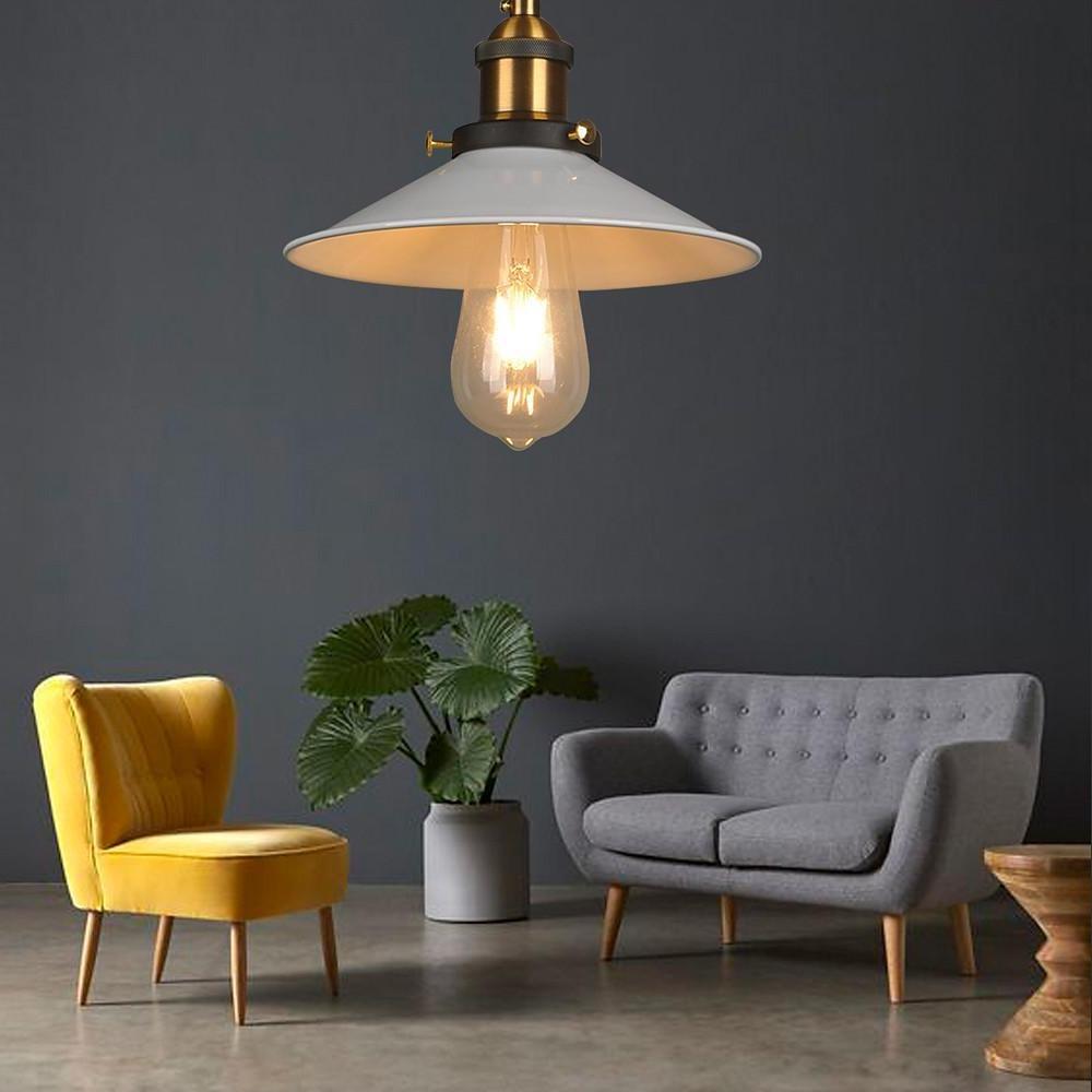 Adjustable Cone Pendant Light, Black or Gold