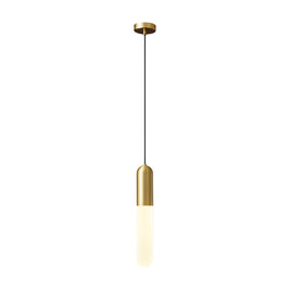 Long Copper Pendant Light, 3-Step Dimming