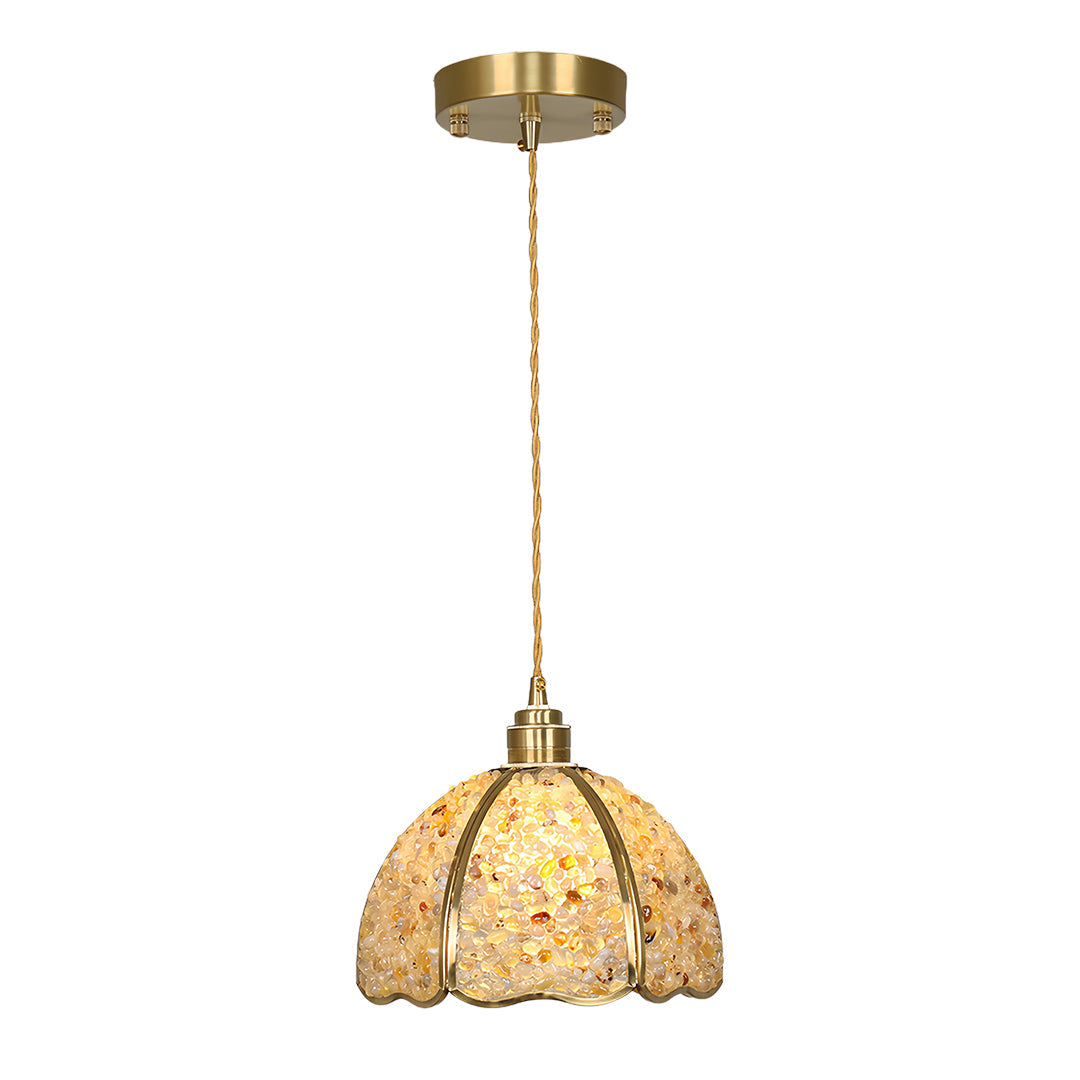 Small Crystal Dome Pendant Light, Dimmable