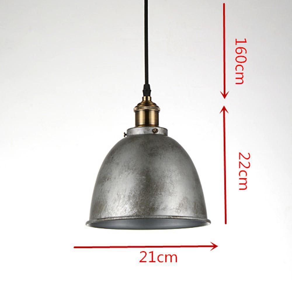 8 in. Rustic Dome Pendant Light, White Metal
