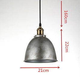 8 in. Rustic Dome Pendant Light, White Metal