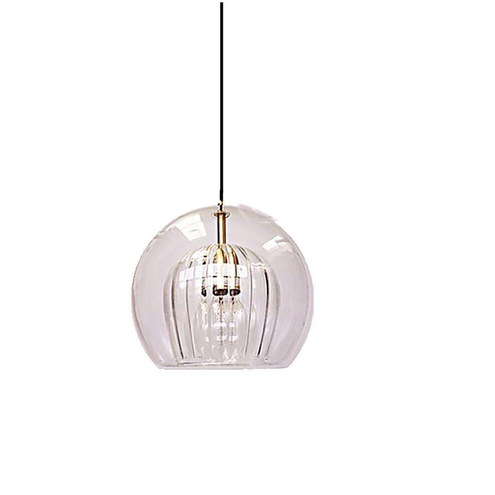Copper & Glass Globe Pendant Light
