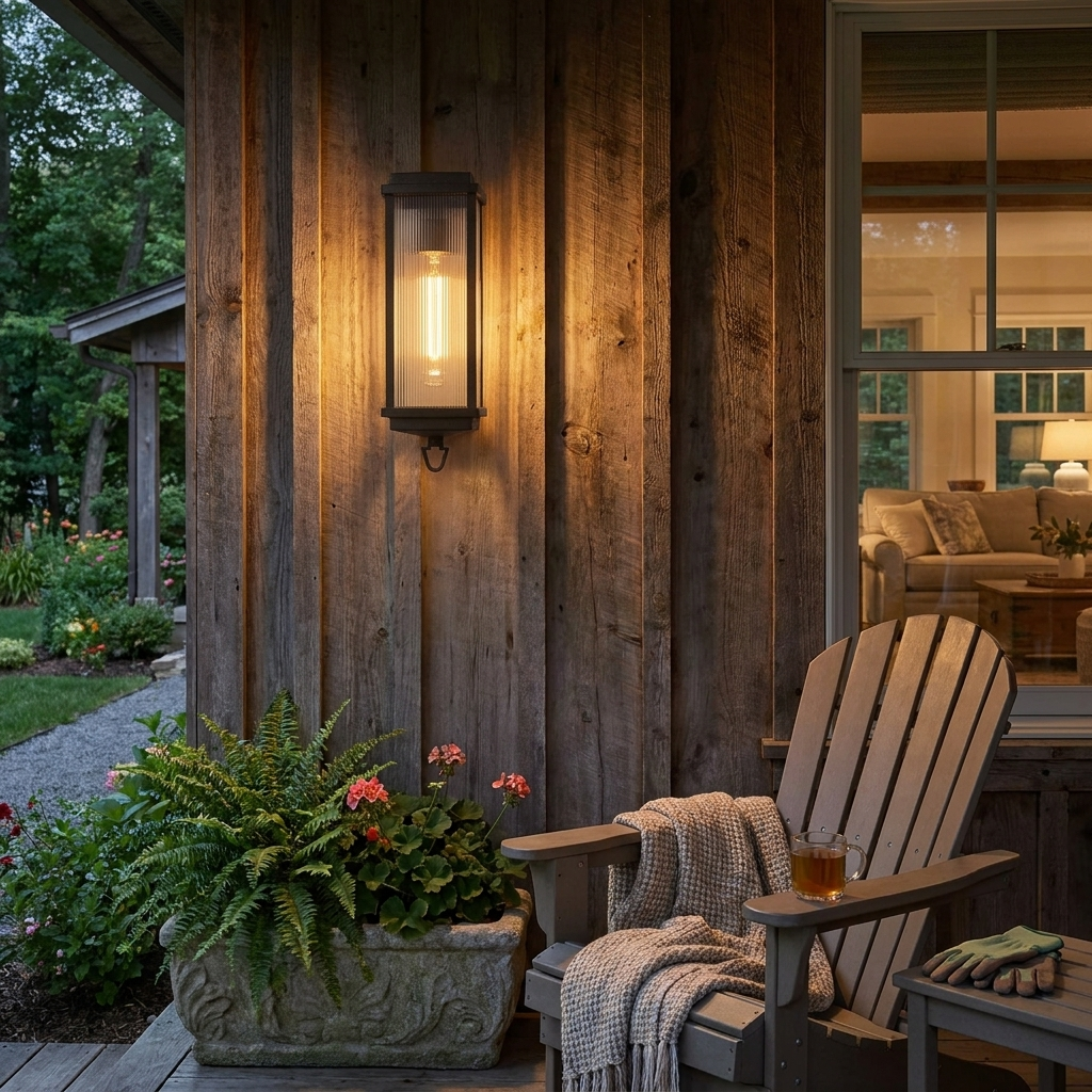 1 Head 19.7-inch Outdoor Wall Lantern Sconce