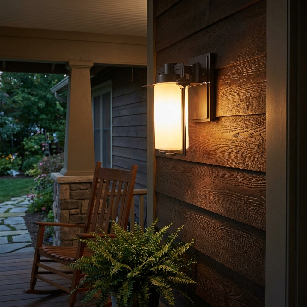 1-Light Glass Outdoor Wall Lantern Sconce