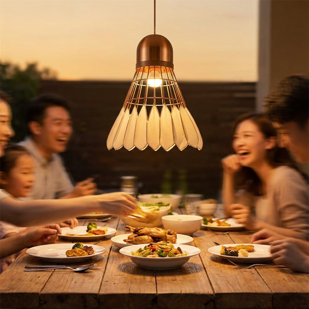 1 Bulb Industrial Pendant Lamp Metal Mini Geometrical Kitche