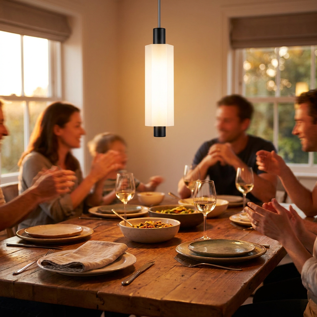 1/2/3 Heads Acrylic Cylinder Pendant Lights: Modern Hanging 