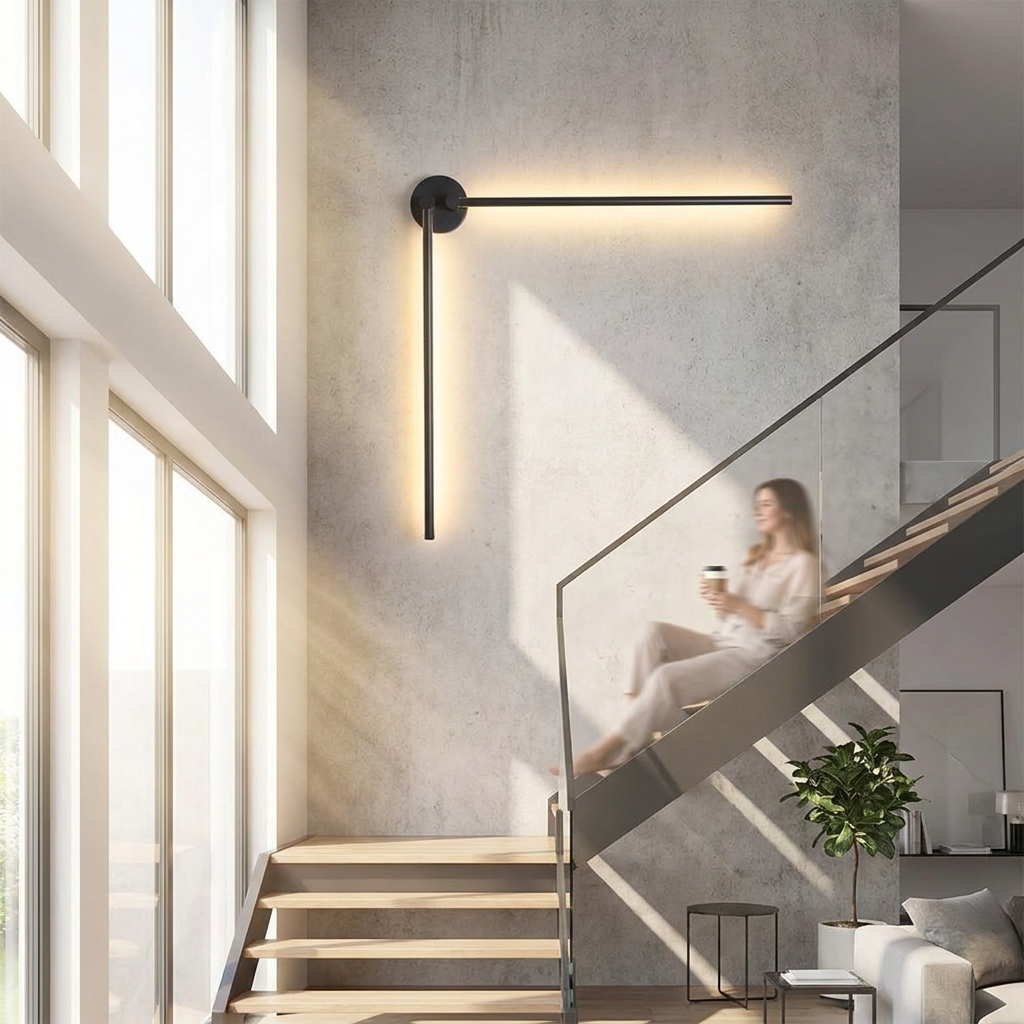 1 PC Black Modern Rotatable Linear LED Wall Light Sconces