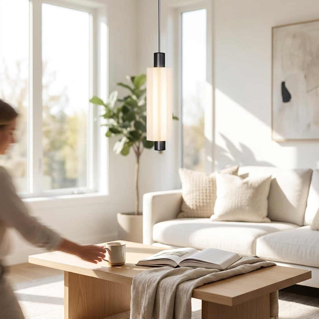 1/2/3 Heads Acrylic Cylinder Pendant Lights: Modern Hanging 