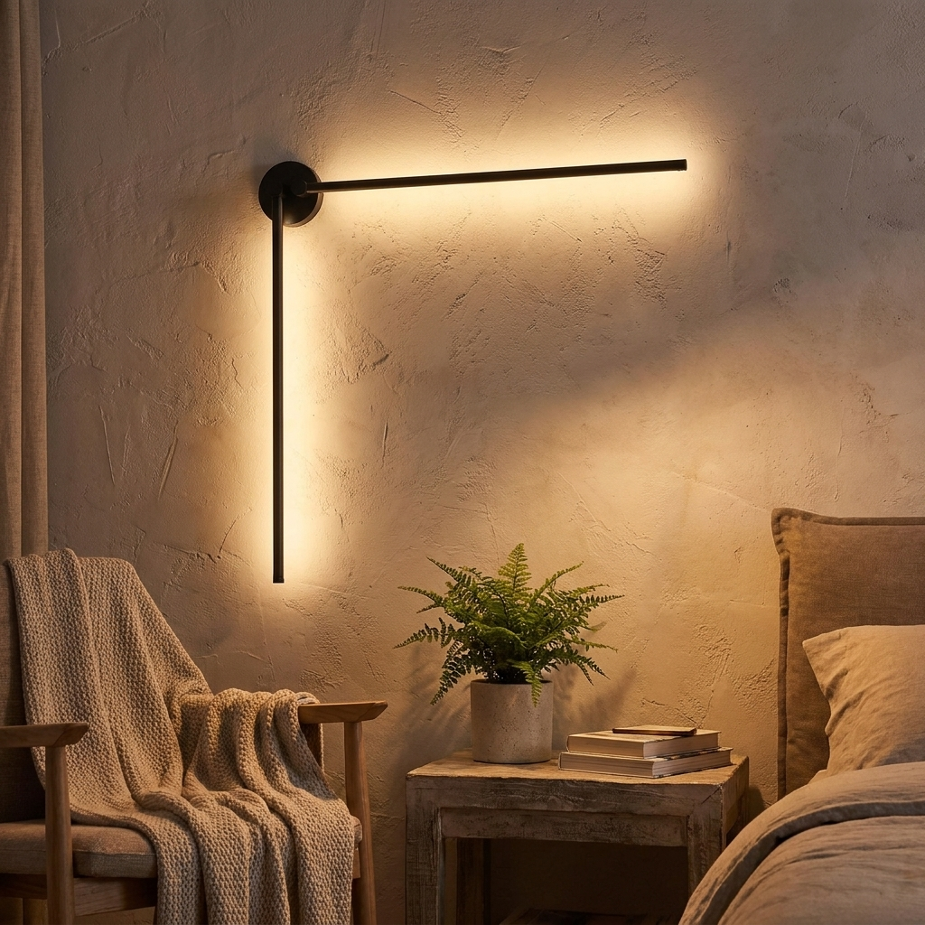 1 PC Black Modern Rotatable Linear LED Wall Light Sconces
