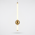 1 Light Metal Glass Pendant Lighting Minimalism Linear Round - white bg