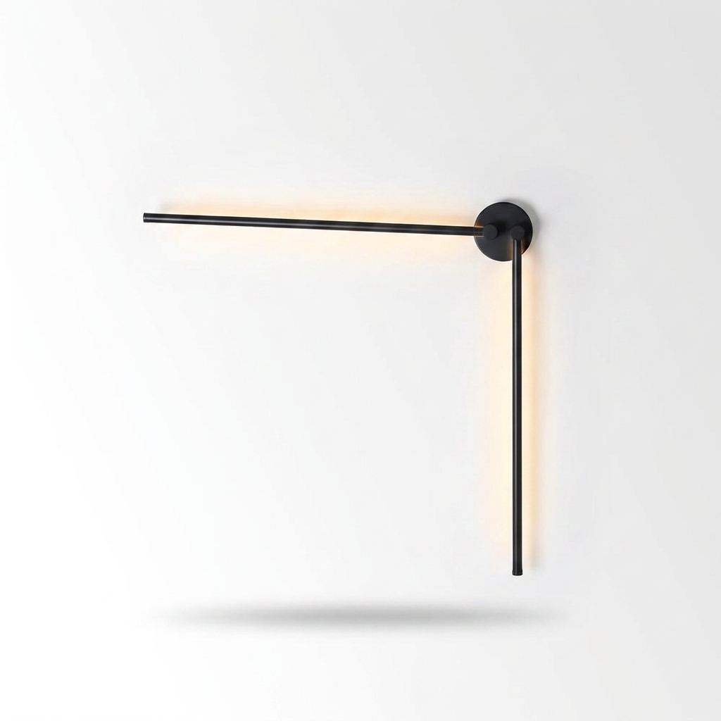 1 PC Black Modern Rotatable Linear LED Wall Light Sconces - white bg