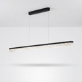 1 Light 47.24-In Island Light Dimmable Black Linear Pendant  - white bg