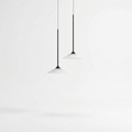 1-Light 5W LED Mini Cone Pendant Light with Acrylic Shade - white bg