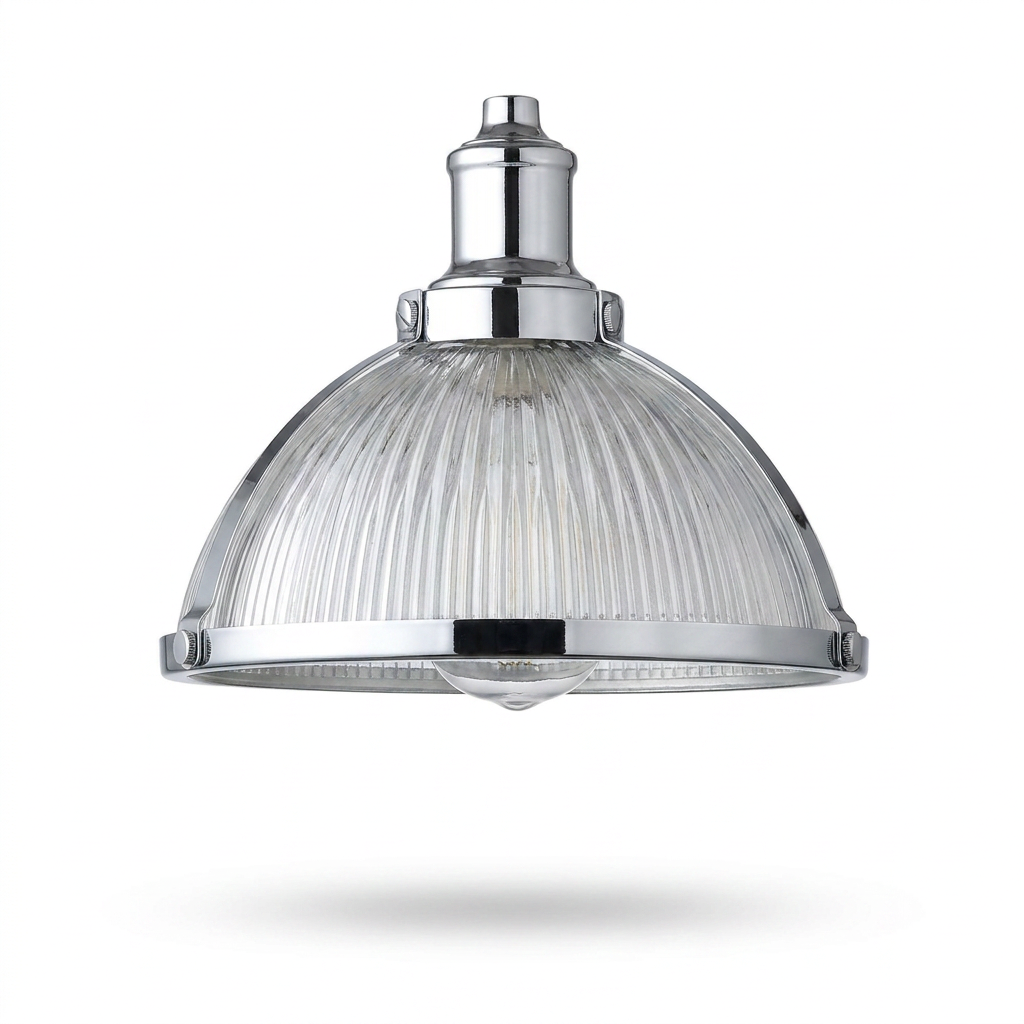 1-Light Striped Glass Shade Tungsten Wire 40W Pendant Lights - white bg