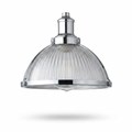 1-Light Striped Glass Shade Tungsten Wire 40W Pendant Lights - white bg