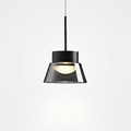 1/2-Light Smoked Gray Glass Pendant Light LED Island Glass C - white bg