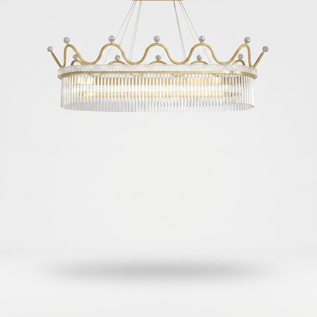1/2 Layers Long Oval Crystal Crowns Three Step Dimming Moder - white bg