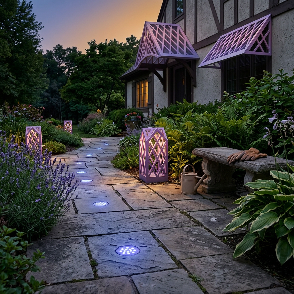 10pcs Outdoor Step Light Fixtures Modern LED Metal Lighting — lifestyle 3