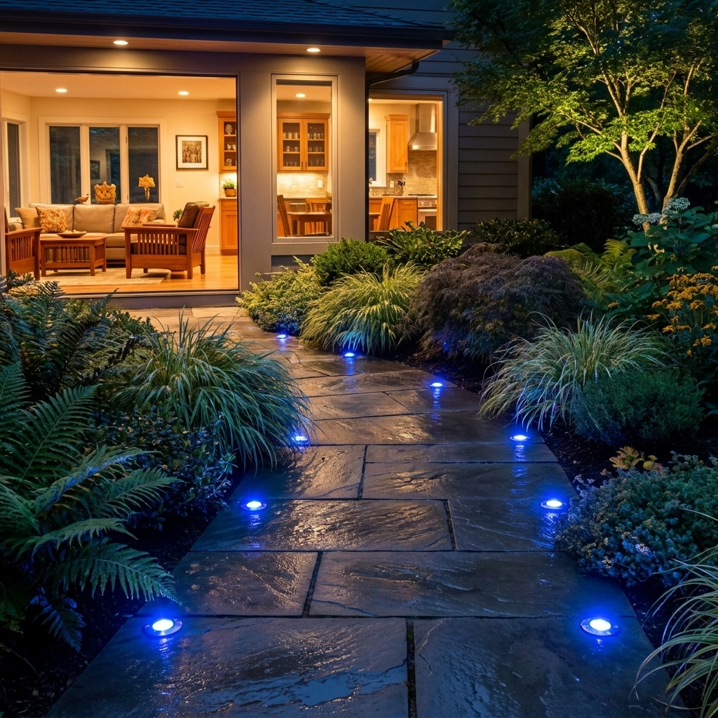 10pcs Outdoor Step Light Fixtures Modern LED Metal Lighting — lifestyle 4