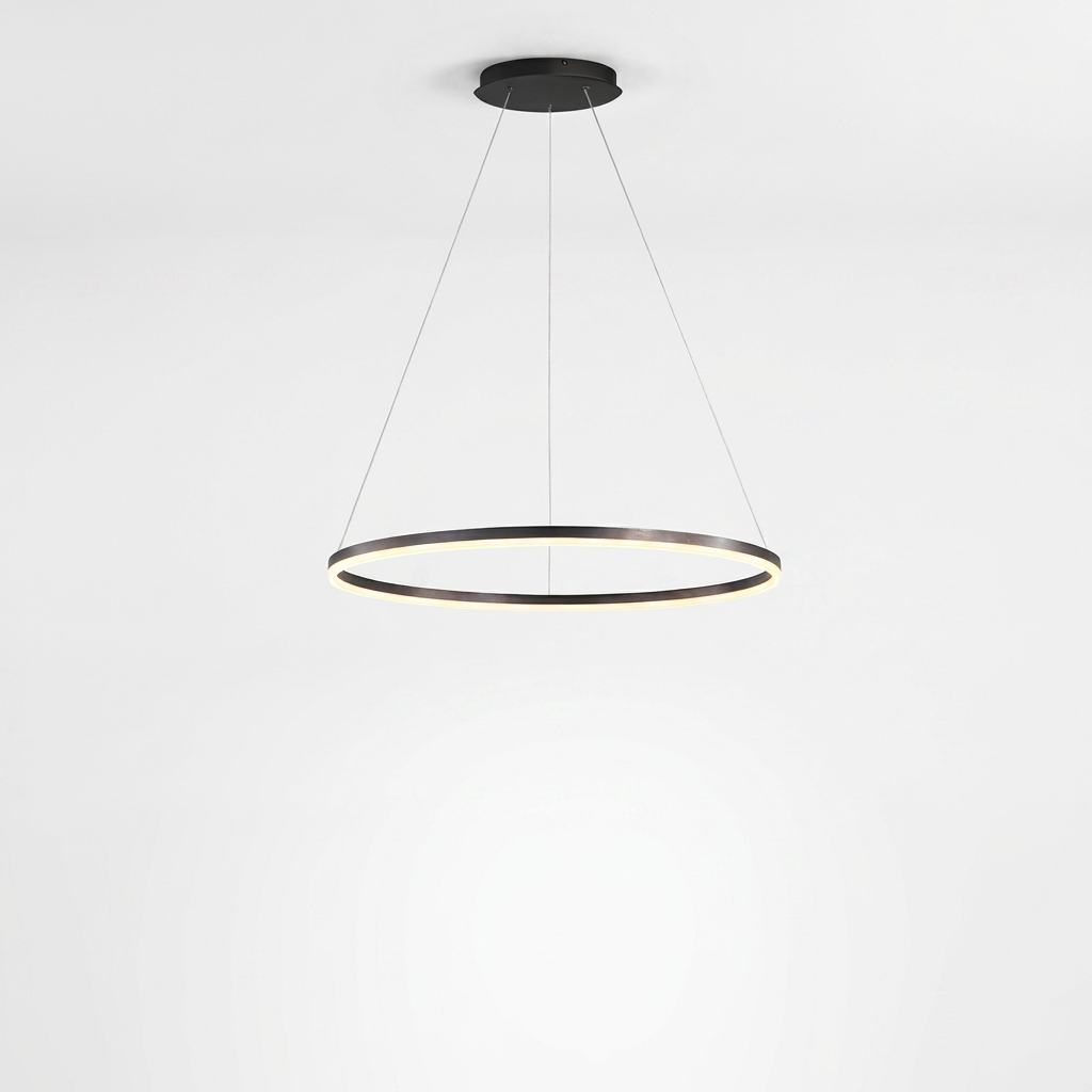 16'' Simple Circle Single Pendant Light Acrylic Pendant Lighting — white background