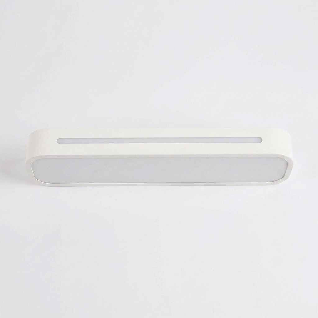 19 in. W 1-Light Long Oval LED Flush Mount Minimalist Rectangular Ceiling Light — white background