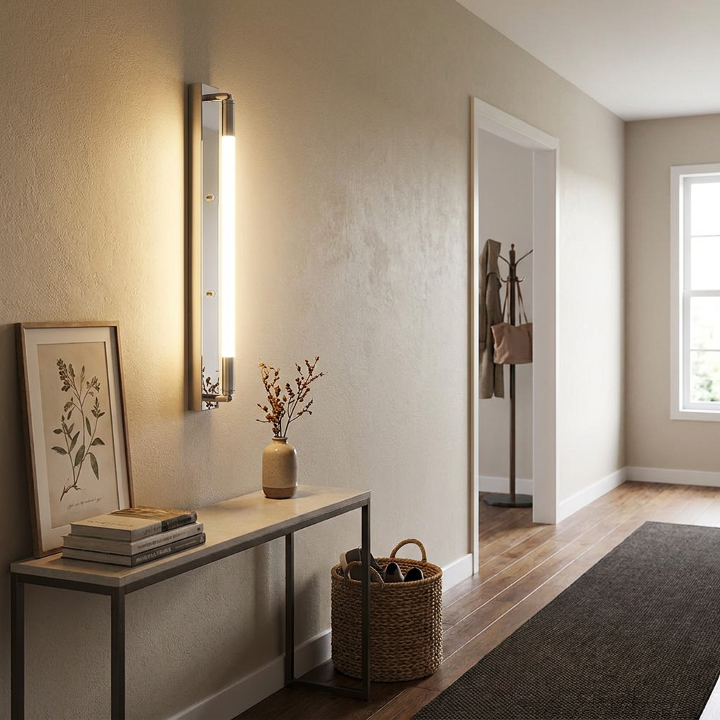 19.68'' Acrylic Tube 1-Light LED Wall Lights Indoor - Black/Gold/Chrome Base — lifestyle 3
