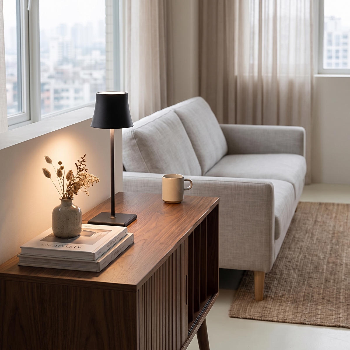 Cool Hue Metal Table Lamp