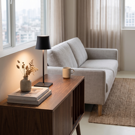 Cool Hue Metal Table Lamp