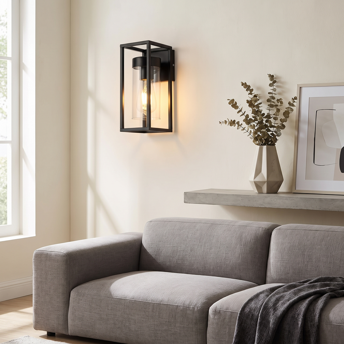 Industrial Glass Sconce