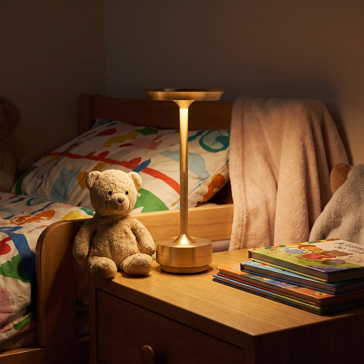 Modern Polished Touch Dimming Table Lamp as a bedroom night light