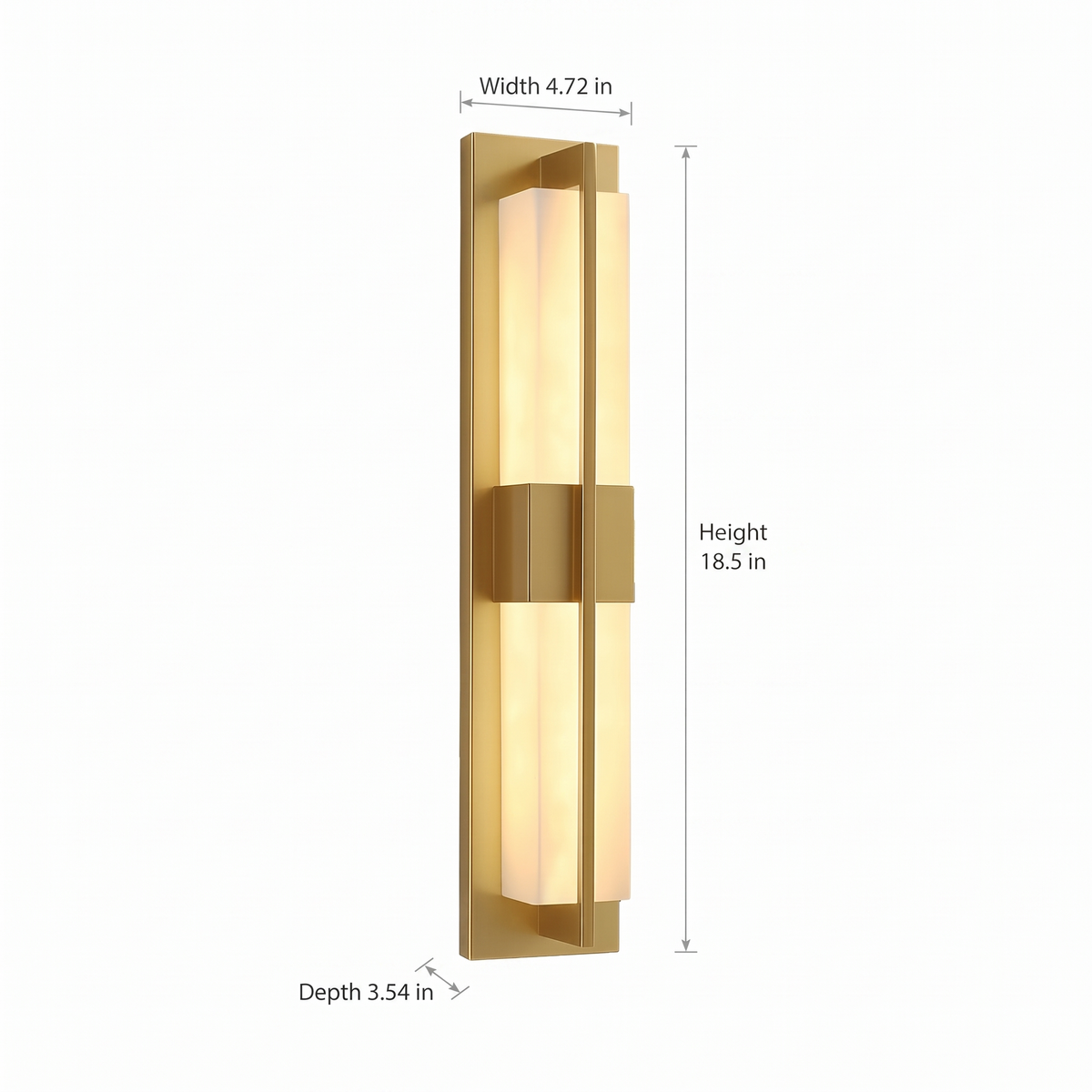 Gold outdoor waterproof linear wall lighting dimensions