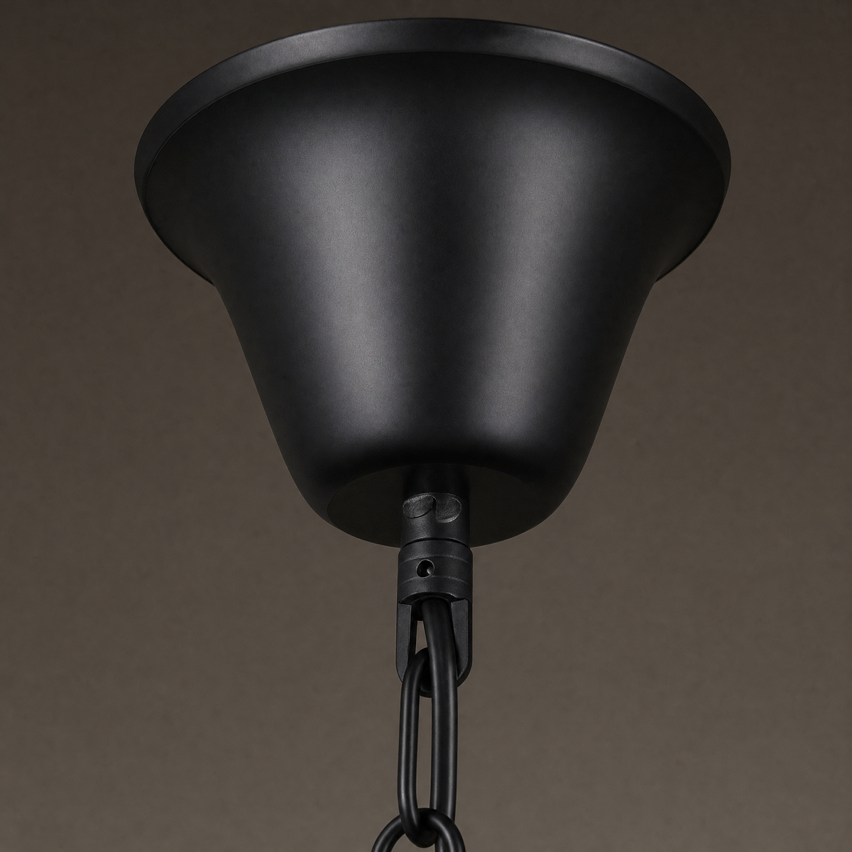 Clear Glass Bowl Pendant Light ceiling canopy detail