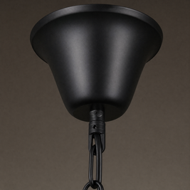 Clear Glass Bowl Pendant Light ceiling canopy detail