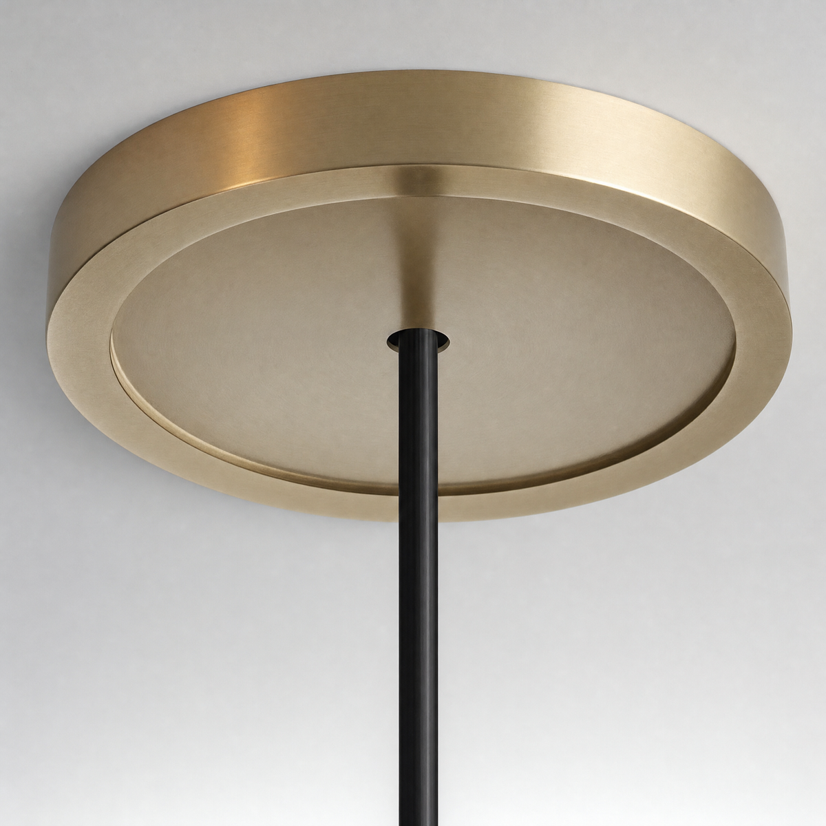 Crystal Geometric Mini Pendant Light brass ceiling canopy detail