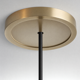 Crystal Geometric Mini Pendant Light brass ceiling canopy detail