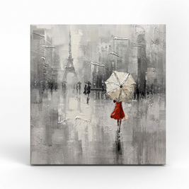 Eiffel Tower Canvas Wall Art on a white background