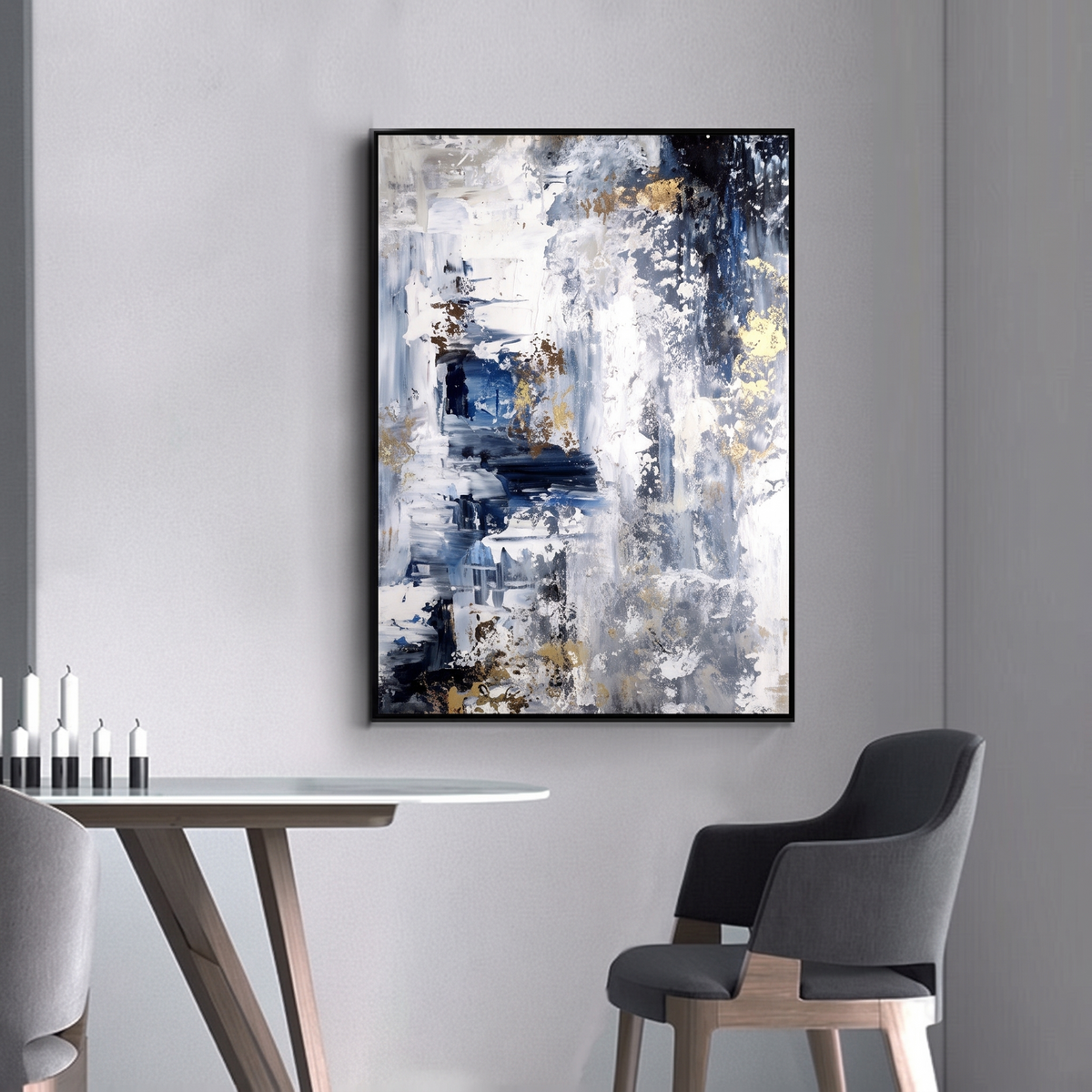 Into The Storm Abstract Textured Canvas Wall Art, close texture