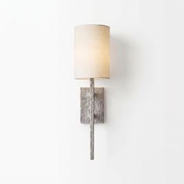 Mavora Hammered Metal Wall Light on white background