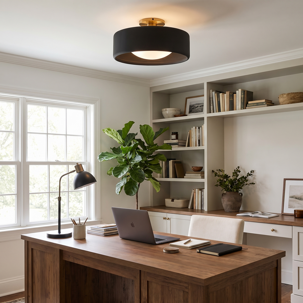 Cerova Porcelain Flush Mount Ceiling Light