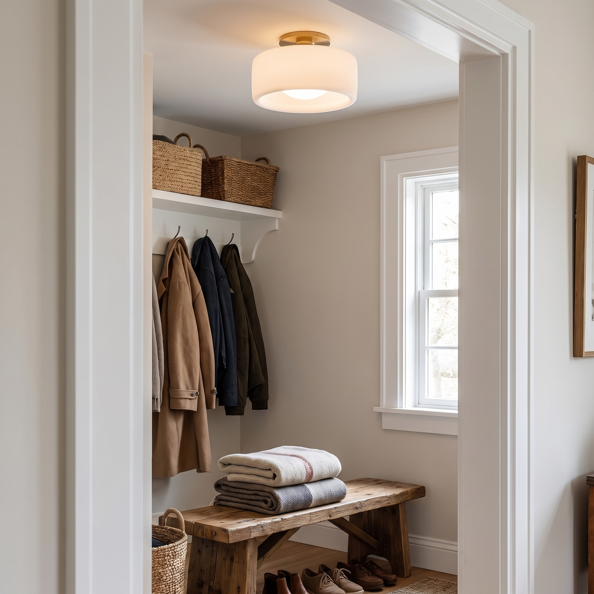 Cerova Porcelain Flush Mount Ceiling Light