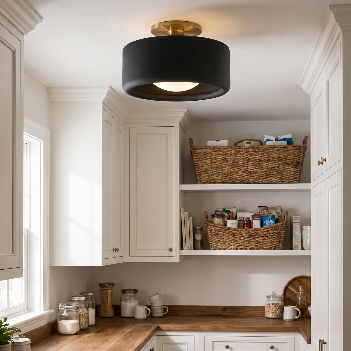 Cerova Porcelain Flush Mount Ceiling Light