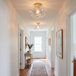 Lightail Iridescent Glass Flush Mount Ceiling Light