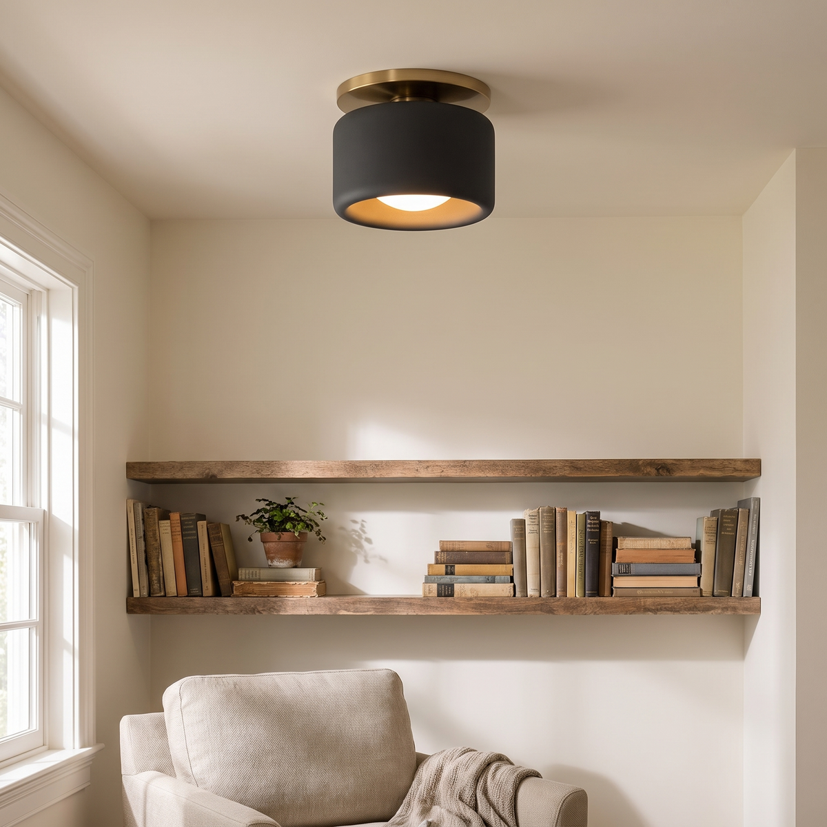 Cerova Porcelain Flush Mount Ceiling Light