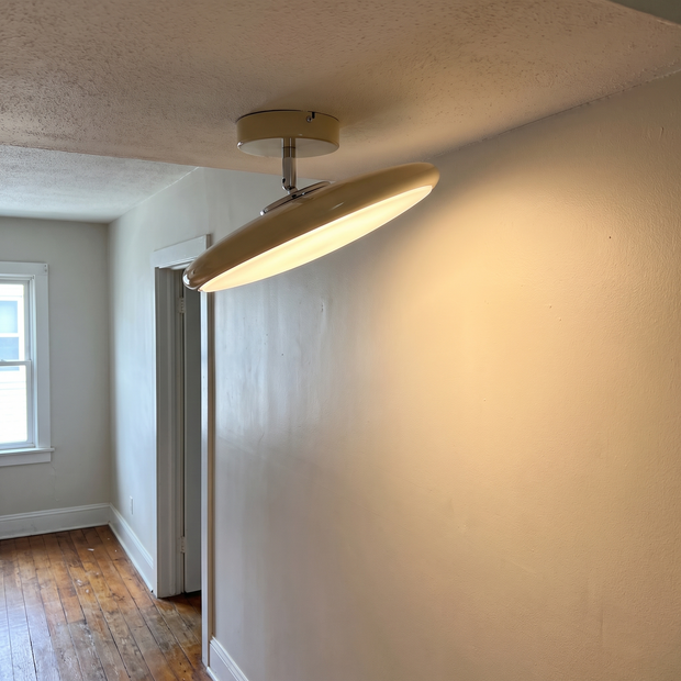 Beige Acrylic Adjustable Disc Ceiling Light