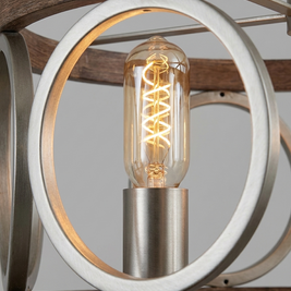 Salima Wood Semi-Flush Ceiling Light