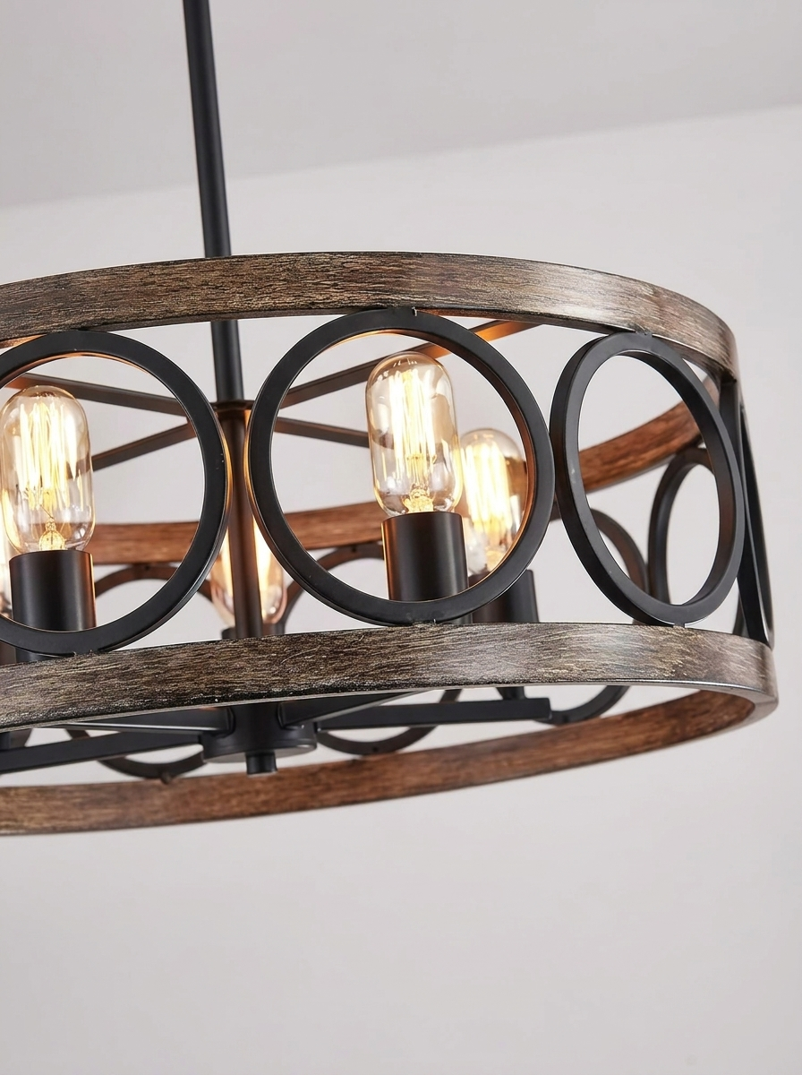Salima Wood Semi-Flush Ceiling Light